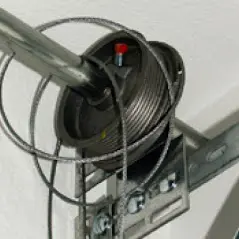 A close up of the cable on a wall