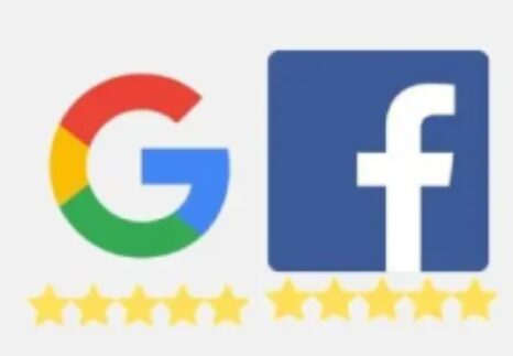A google and facebook logo next to each other.